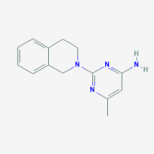 molecular formula C14H16N4 B15510183 2-(3,4-dihydroisoquinolin-2(1H)-yl)-6-methylpyrimidin-4-amine 