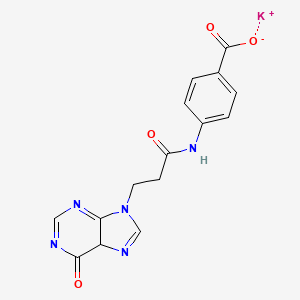 molecular formula C15H12KN5O4 B15510266 potassium;4-[3-(6-oxo-5H-purin-9-yl)propanoylamino]benzoate 