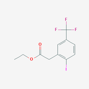 molecular formula C11H10F3IO2 B15510281 Ethyl 2-iodo-5-(trifluoromethyl)phenylacetate 