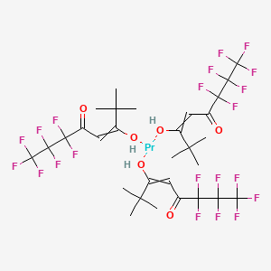 molecular formula C30H33F21O6Pr B15510343 Tris(6,6,7,7,8,8,8-heptafluoro-2,2-dimethyl-3,5-octanedionato)praseodymium(III) 