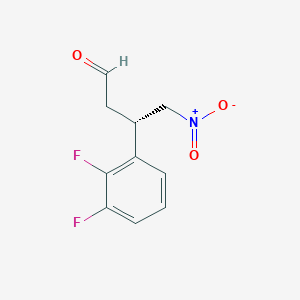 molecular formula C10H9F2NO3 B15510386 Benzenepropanal, 2,3-difluoro--(nitromethyl)-, (S)- 