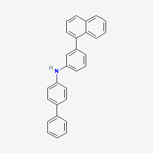 molecular formula C28H21N B15510548 N-[3-(1-Naphthalenyl)phenyl]-[1,1'-Biphenyl]-4-amine 