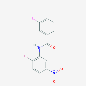 molecular formula C14H10FIN2O3 B15510549 N-(2-fluoro-5-nitrophenyl)-3-iodo-4-methylbenzamide 