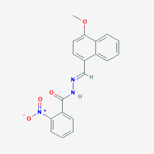 molecular formula C19H15N3O4 B15510620 N'-[(E)-(4-methoxynaphthalen-1-yl)methylidene]-2-nitrobenzohydrazide 