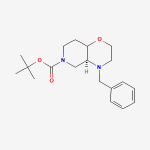 molecular formula C19H28N2O3 B15510744 tert-butyl (4aS)-4-benzyl-3,4a,5,7,8,8a-hexahydro-2H-pyrido[4,3-b][1,4]oxazine-6-carboxylate 