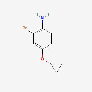 molecular formula C9H10BrNO B15510835 2-Bromo-4-cyclopropoxyaniline 