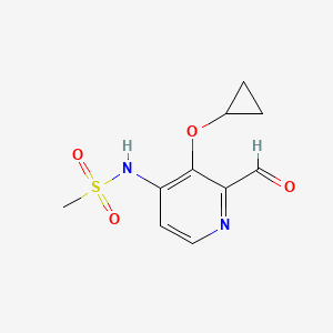 molecular formula C10H12N2O4S B15510915 N-(3-Cyclopropoxy-2-formylpyridin-4-YL)methanesulfonamide 