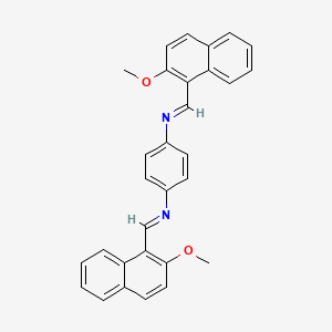 molecular formula C30H24N2O2 B15510958 N,N'-bis[(E)-(2-methoxynaphthalen-1-yl)methylidene]benzene-1,4-diamine 