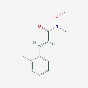 molecular formula C12H15NO2 B15511046 N-methoxy-N-methyl-3-(o-tolyl)acrylamide 