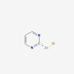 molecular formula C4H3BrN2Zn B15511061 Pyrimidin-2-ylzinc bromide, 0.50 M in THF 