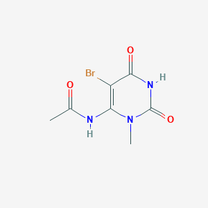 molecular formula C7H8BrN3O3 B15511321 N-(5-bromo-3-methyl-2,6-dioxo-1,2,3,6-tetrahydropyrimidin-4-yl)acetamide 