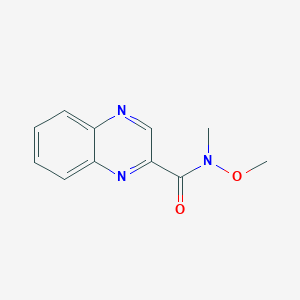 molecular formula C11H11N3O2 B15511503 N-methoxy-N-methylquinoxaline-2-carboxamide 