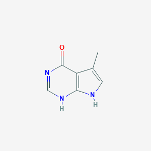molecular formula C7H7N3O B155116 5-methyl-3H-pyrrolo[2,3-d]pyrimidin-4(7H)-one CAS No. 1618-37-7