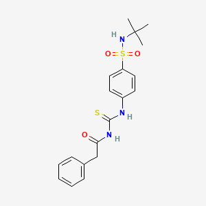 molecular formula C19H23N3O3S2 B15511709 N-{[4-(tert-butylsulfamoyl)phenyl]carbamothioyl}-2-phenylacetamide 