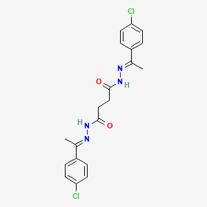 molecular formula C20H20Cl2N4O2 B15511743 N'~1~,N'~4~-bis[(1E)-1-(4-chlorophenyl)ethylidene]butanedihydrazide 