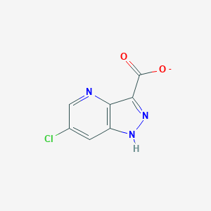 molecular formula C7H3ClN3O2- B15511759 6-Chloro-1H-pyrazolo[4,3-b]pyridine-3-carboxylate 