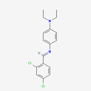 molecular formula C17H18Cl2N2 B15511768 N'-[(E)-(2,4-dichlorophenyl)methylidene]-N,N-diethylbenzene-1,4-diamine 