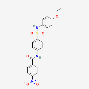 molecular formula C21H19N3O6S B15511797 N-{4-[(4-ethoxyphenyl)sulfamoyl]phenyl}-4-nitrobenzamide 