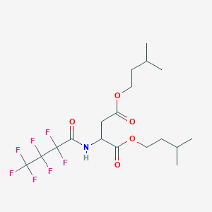 molecular formula C18H26F7NO5 B15511833 Diisopentyl 2-[(2,2,3,3,4,4,4-heptafluorobutanoyl)amino]succinate 