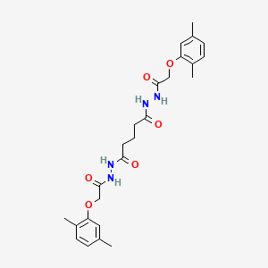 molecular formula C25H32N4O6 B15511958 N'~1~,N'~5~-bis[(2,5-dimethylphenoxy)acetyl]pentanedihydrazide 