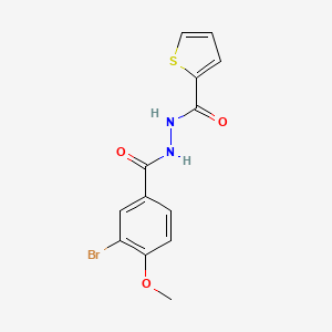 molecular formula C13H11BrN2O3S B15512086 N'-(3-bromo-4-methoxybenzoyl)thiophene-2-carbohydrazide 