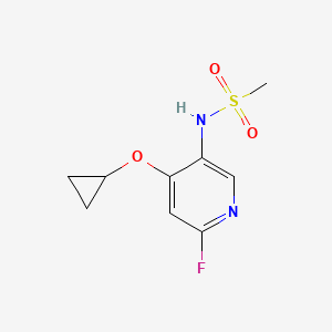 molecular formula C9H11FN2O3S B15512291 N-(4-Cyclopropoxy-6-fluoropyridin-3-YL)methanesulfonamide 