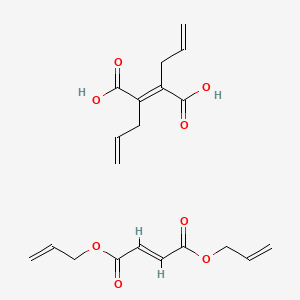 molecular formula C20H24O8 B15512325 bis(prop-2-enyl) (E)-but-2-enedioate;(E)-2,3-bis(prop-2-enyl)but-2-enedioic acid 