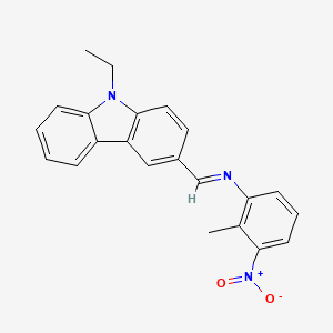 molecular formula C22H19N3O2 B15512446 N-[(E)-(9-ethyl-9H-carbazol-3-yl)methylidene]-2-methyl-3-nitroaniline 