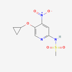molecular formula C9H11N3O5S B15512640 N-(5-Cyclopropoxy-4-nitropyridin-2-YL)methanesulfonamide 