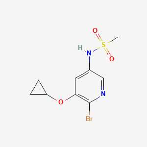 molecular formula C9H11BrN2O3S B15512720 N-(6-Bromo-5-cyclopropoxypyridin-3-YL)methanesulfonamide 