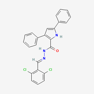 molecular formula C24H17Cl2N3O B15512837 N'-(2,6-dichlorobenzylidene)-3,5-diphenyl-1H-pyrrole-2-carbohydrazide 