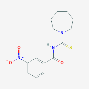molecular formula C14H17N3O3S B15512849 N-(azepan-1-ylcarbonothioyl)-3-nitrobenzamide 