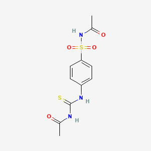 molecular formula C11H13N3O4S2 B15512890 N-({4-[(acetylcarbamothioyl)amino]phenyl}sulfonyl)acetamide 