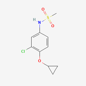 molecular formula C10H12ClNO3S B15513157 N-(3-Chloro-4-cyclopropoxyphenyl)methanesulfonamide 