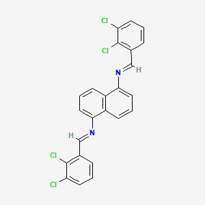 molecular formula C24H14Cl4N2 B15513219 N,N'-bis[(E)-(2,3-dichlorophenyl)methylidene]naphthalene-1,5-diamine 