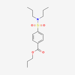 molecular formula C16H25NO4S B15513240 Propyl 4-[(dipropylamino)sulfonyl]benzoate 