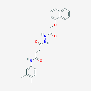 molecular formula C24H25N3O4 B15513242 N-(3,4-dimethylphenyl)-4-{2-[(naphthalen-1-yloxy)acetyl]hydrazinyl}-4-oxobutanamide 