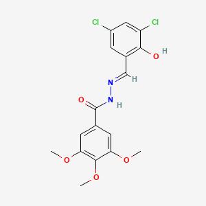 molecular formula C17H16Cl2N2O5 B15513379 N'-[(E)-(3,5-dichloro-2-hydroxyphenyl)methylidene]-3,4,5-trimethoxybenzohydrazide 
