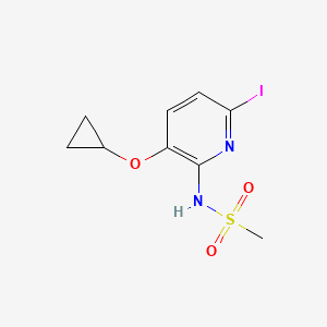 molecular formula C9H11IN2O3S B15513438 N-(3-Cyclopropoxy-6-iodopyridin-2-YL)methanesulfonamide 