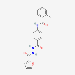 molecular formula C20H17N3O4 B15513646 N-(4-{[2-(furan-2-ylcarbonyl)hydrazinyl]carbonyl}phenyl)-2-methylbenzamide 