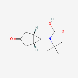 molecular formula C11H17NO3 B15513654 tert-Butyl((1R,5S,6r)-3-oxobicyclo[3.1.0]hexan-6-yl)carbamic acid 