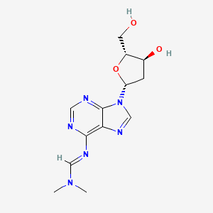 molecular formula C13H18N6O3 B15513656 N'-[9-[(2R,4S,5R)-4-hydroxy-5-(hydroxymethyl)oxolan-2-yl]purin-6-yl]-N,N-dimethylmethanimidamide 