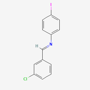 molecular formula C13H9ClIN B15513657 N-[(E)-(3-chlorophenyl)methylidene]-4-iodoaniline 
