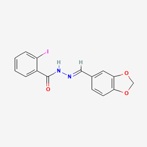 molecular formula C15H11IN2O3 B15513728 N'-[(E)-1,3-benzodioxol-5-ylmethylidene]-2-iodobenzohydrazide 