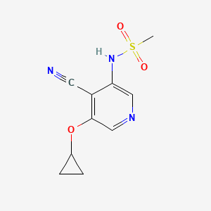 molecular formula C10H11N3O3S B15513809 N-(4-Cyano-5-cyclopropoxypyridin-3-YL)methanesulfonamide 