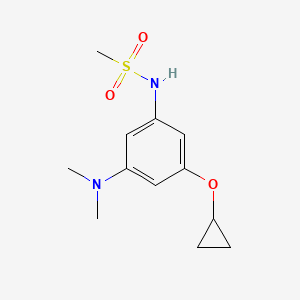 molecular formula C12H18N2O3S B15513974 N-(3-Cyclopropoxy-5-(dimethylamino)phenyl)methanesulfonamide 
