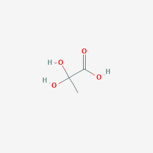 molecular formula C3H6O4 B155142 Propanoic acid, 2,2-dihydroxy- CAS No. 1825-45-2