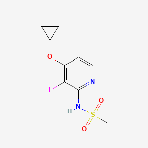 molecular formula C9H11IN2O3S B15514257 N-(4-Cyclopropoxy-3-iodopyridin-2-YL)methanesulfonamide 