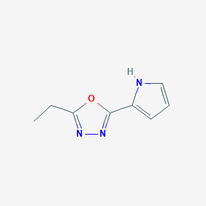 molecular formula C8H9N3O B15514263 2-ethyl-5-(1H-pyrrol-2-yl)-1,3,4-oxadiazole 