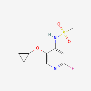 molecular formula C9H11FN2O3S B15514516 N-(5-Cyclopropoxy-2-fluoropyridin-4-YL)methanesulfonamide 